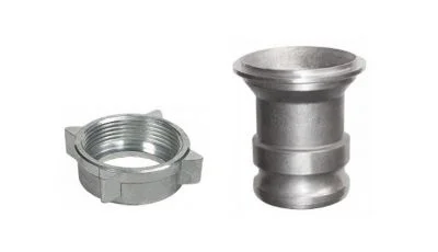 Rail tanker loading/unloading couplings in stainless steel