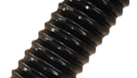 Corrugated polyamide heated hose