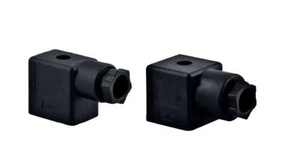 Solenoid valve connectors for gas