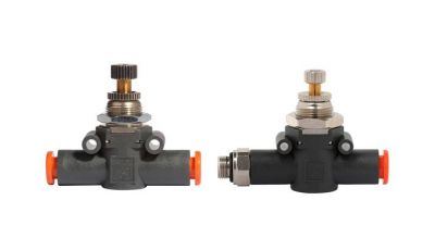 Throttle check valves