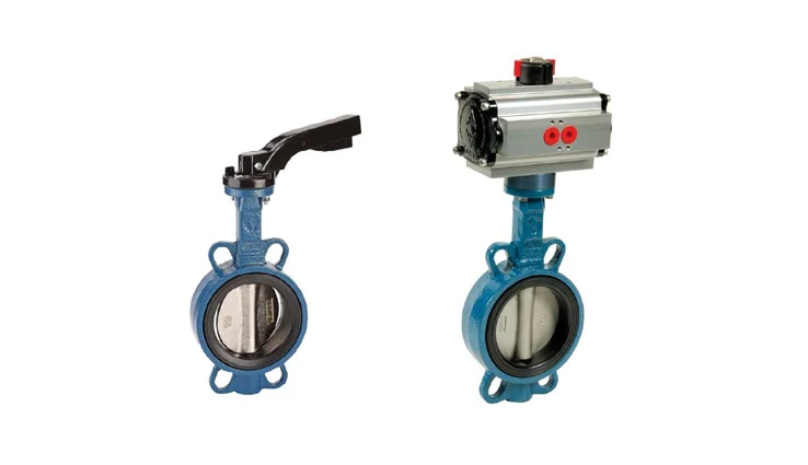 Butterfly valves for industrial systems