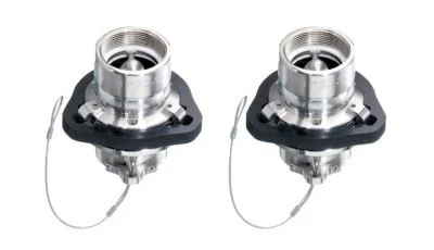 Emergency release couplings with safety cable