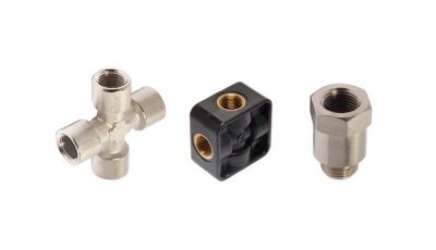 Nickel-plated brass threaded fittings