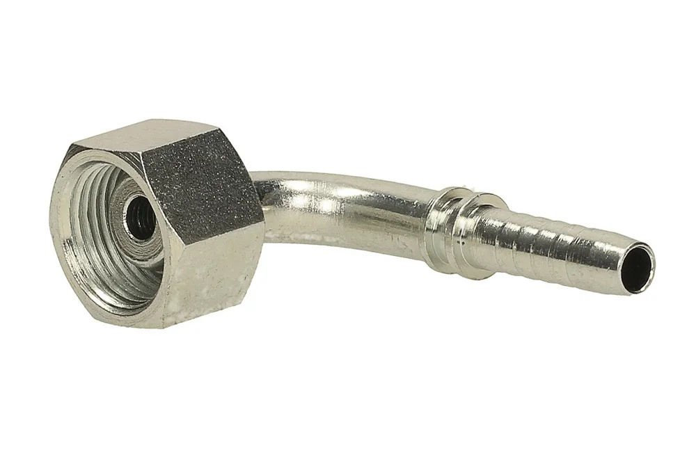 DKS 90° Hydraulic Fitting ZMW212, Heavy Duty Carbon Steel