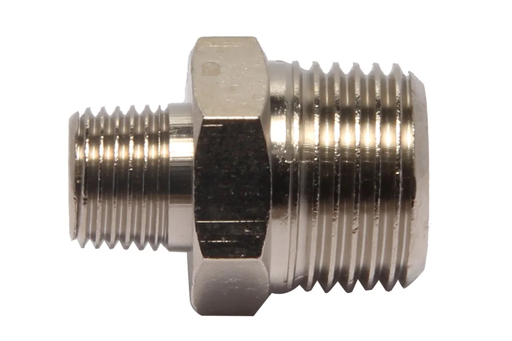 Nickel-Plated Brass Nipple with Male BSPT Thread, Type A2