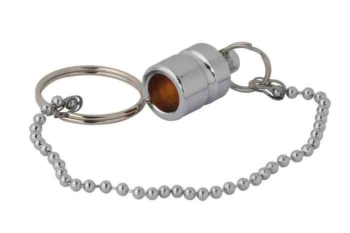 Chrome-Plated Brass Socket Plug with Chain - Tubes International