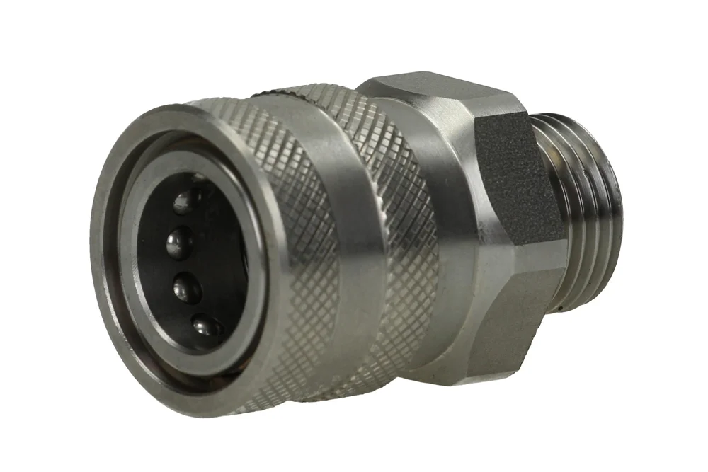 Stainless Steel Quick Connector Socket DN11.8 with Male Thread for Water
