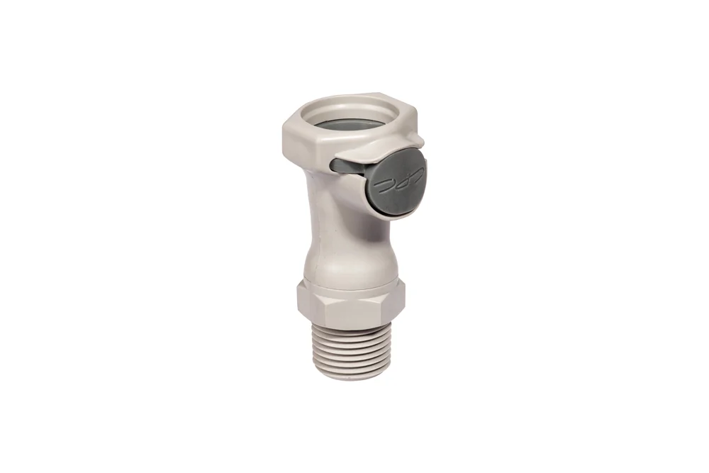 Quick-connect socket, NPT male, polypropylene, HFC series DN 12.7