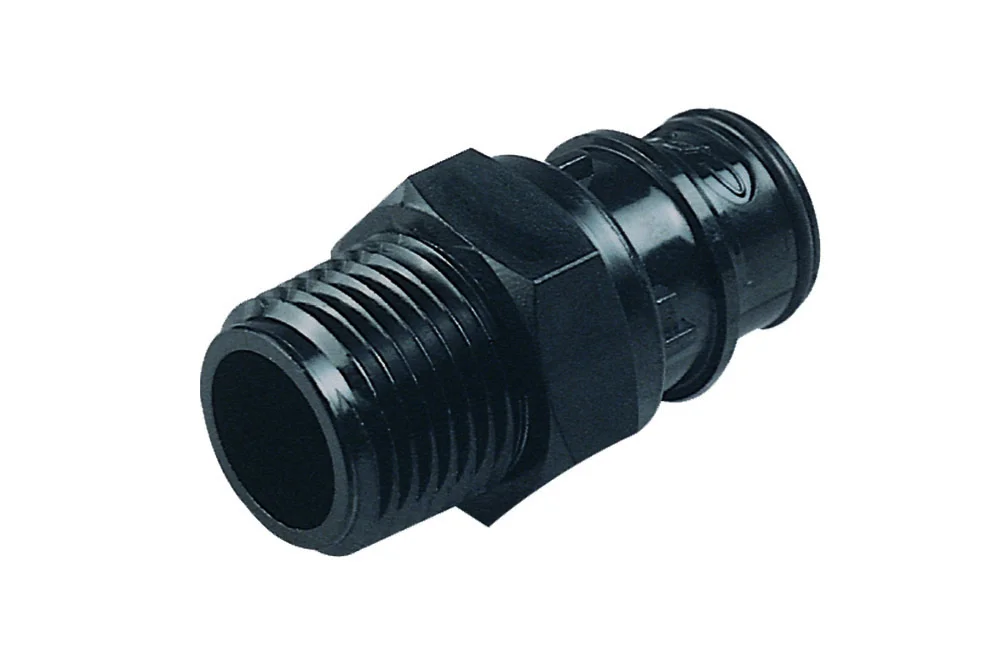HFC Series DN12.7 NPT Quick-Connect Plug with Male NPT, UV-Resistant Polysulfone