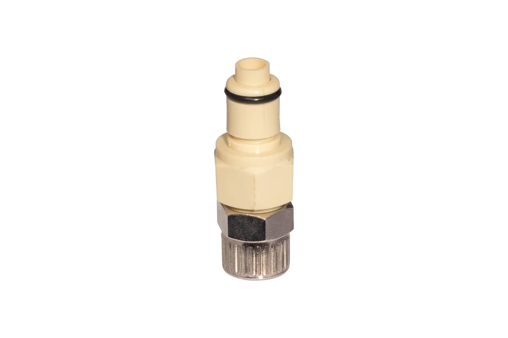 Quick-connect plug with hose nut and valve, polypropylene, PLC series DN 6.3