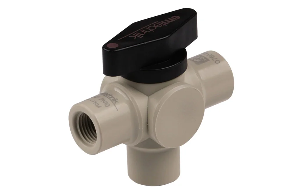 PVDF Tee Coupling for Plastic Hose, 3T Series
