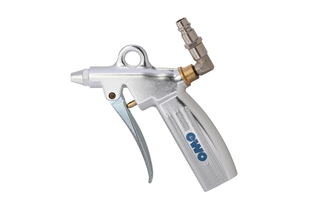 Air Blow Gun with Standard Nozzle, Top DN 7.2 Connector, Aluminum