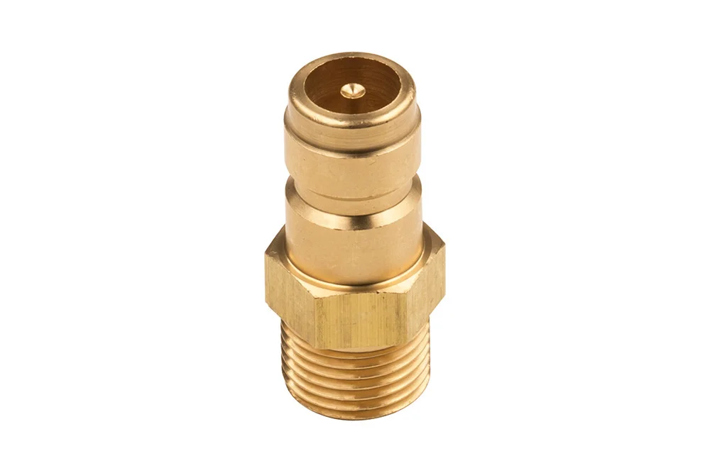 Plug DN13 Quick Connector, Male Thread, Brass, TST 190 Series