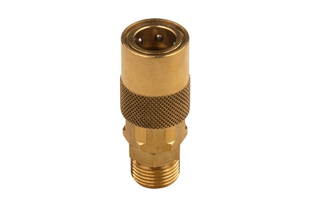 Socket DN9 Quick Connector with Male Thread, TST 9 Series, Brass