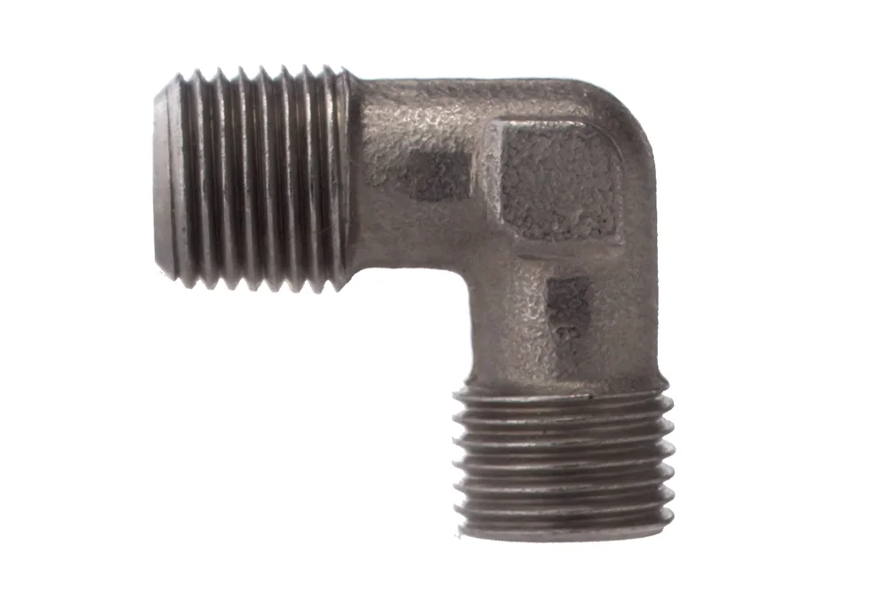 WE-NT Angle Screw Connector, Carbon Steel, Zinc-Nickel Finish