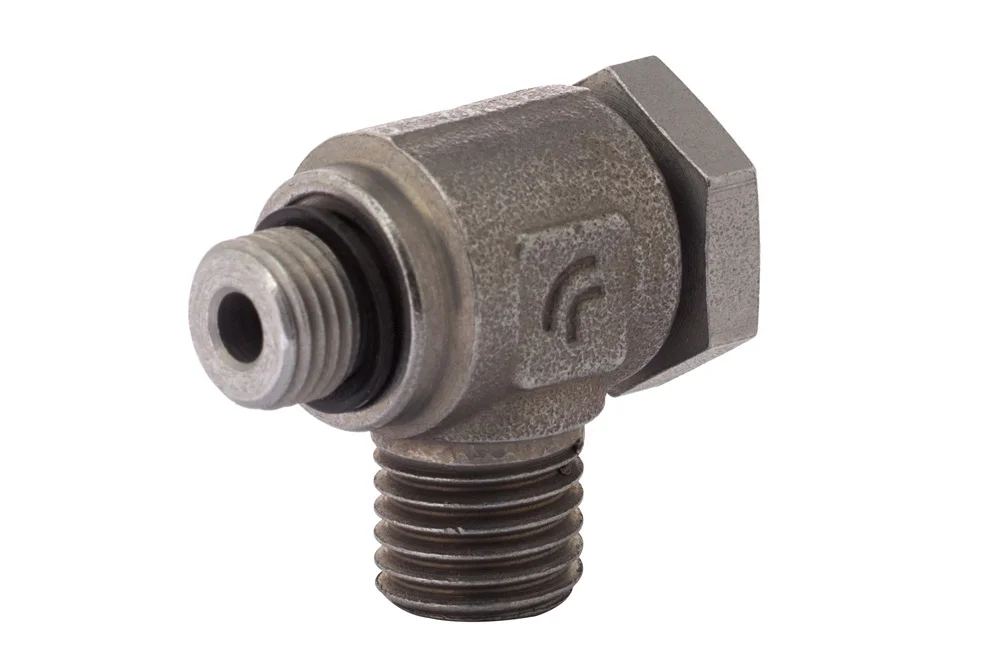 BANJO WH-ME Adjustable Angle Screw Connector, Carbon Steel, Zn-Ni Finish