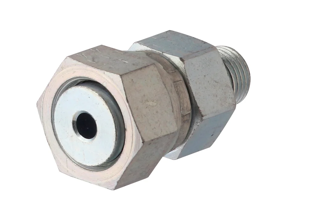 ORFS Straight Connector with Carbon Steel BSP Socket, Type EVGE-BE