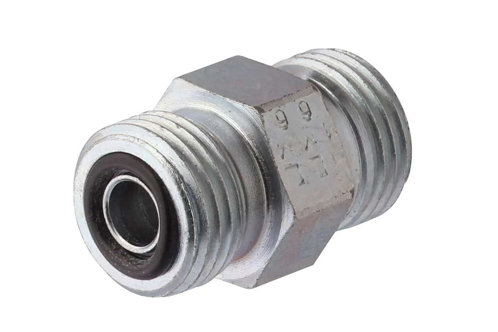 ORFS Straight Fitting with UNF Male Thread, Carbon Steel, Type G ...