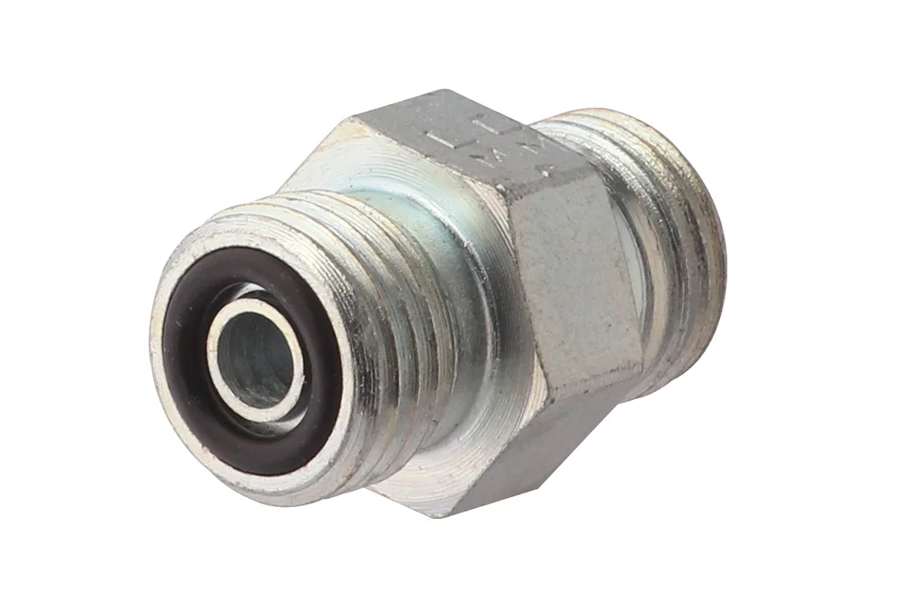 ORFS Adapter with DIN 2353 Metric Male Thread, Carbon Steel, Type GE-M