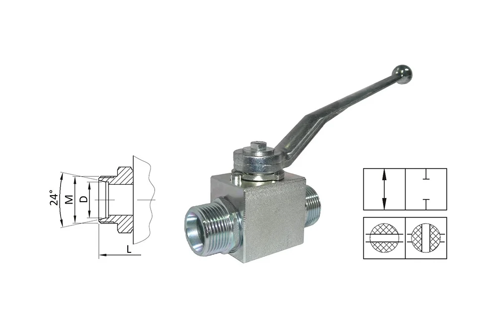 Hydraulic 2-Way Valve with Metric External Thread, Type BKH L/S X