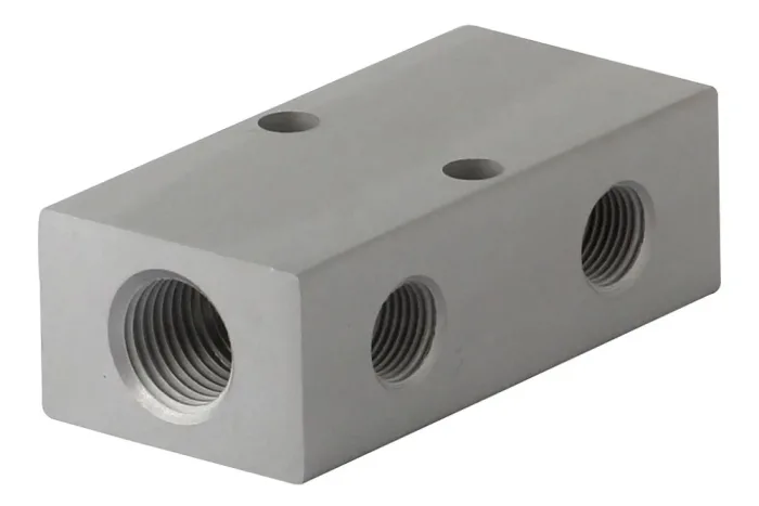Aluminum Distributor Strip with 2 Opposite Outlets - Tubes International