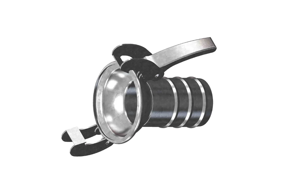 ANFOR Lever Connector Socket with Hose End, Galvanized Steel, Type A.7