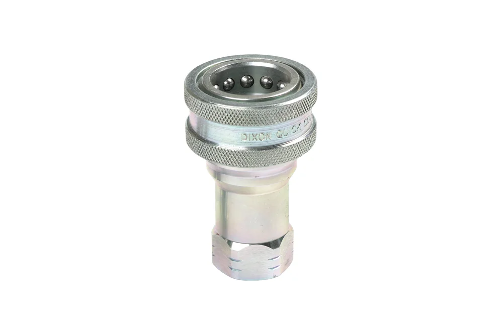 Galvanized Steel Quick-Connect Socket with Valve, GW 3/16"–1", PERFECTING
