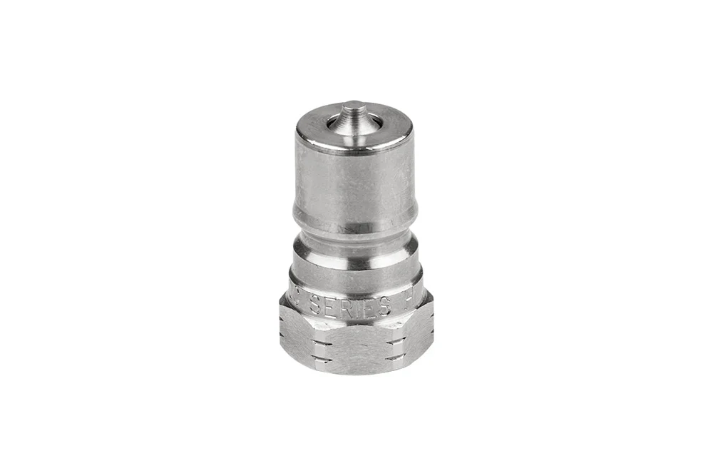 Quick Connect Plug with Valve, GW 3/16"-1", AISI 303 Stainless Steel, PERFECTING
