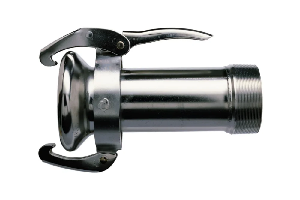 LAUX 42 Lever Connector Socket with External BSP Thread, Carbon Steel, KMG