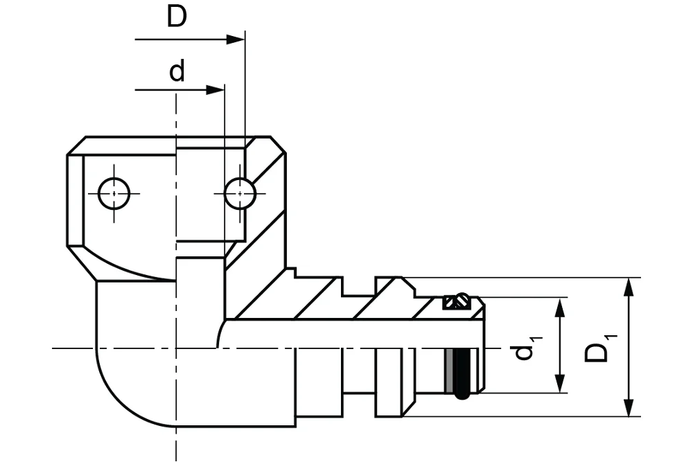 STECKO automatic steel elbow socket
