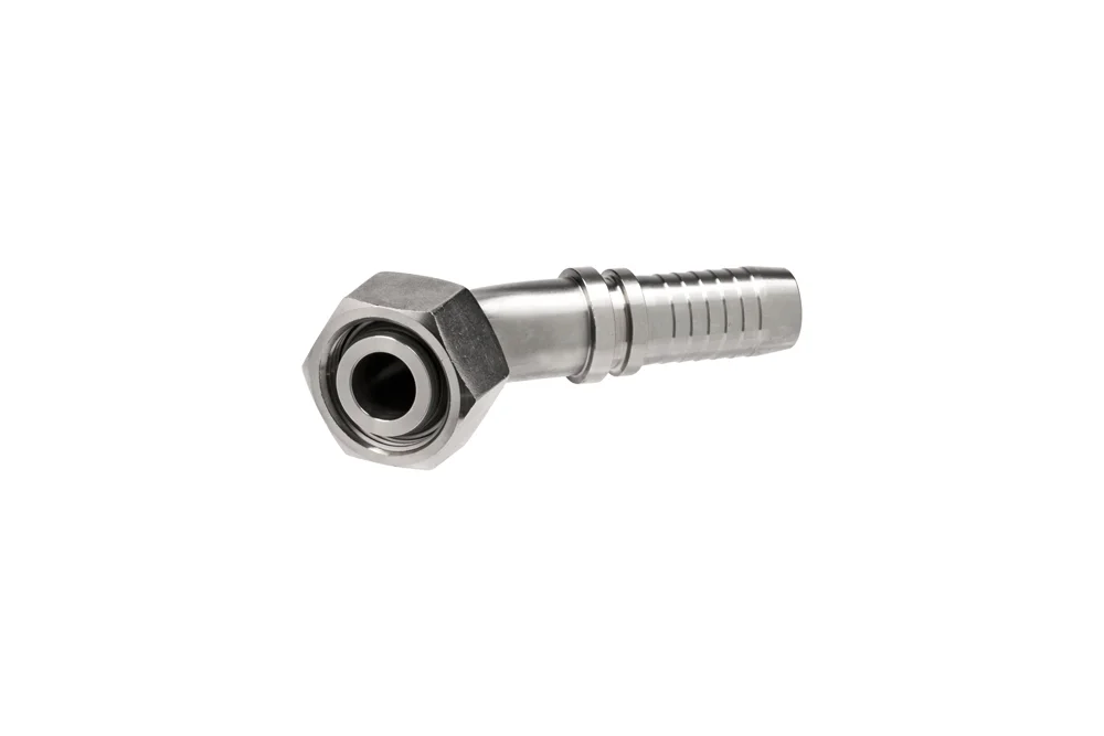 DKOL 45° Hydraulic Fitting, Type ZMW321, Light Series, AISI 316 Stainless Steel (PH)