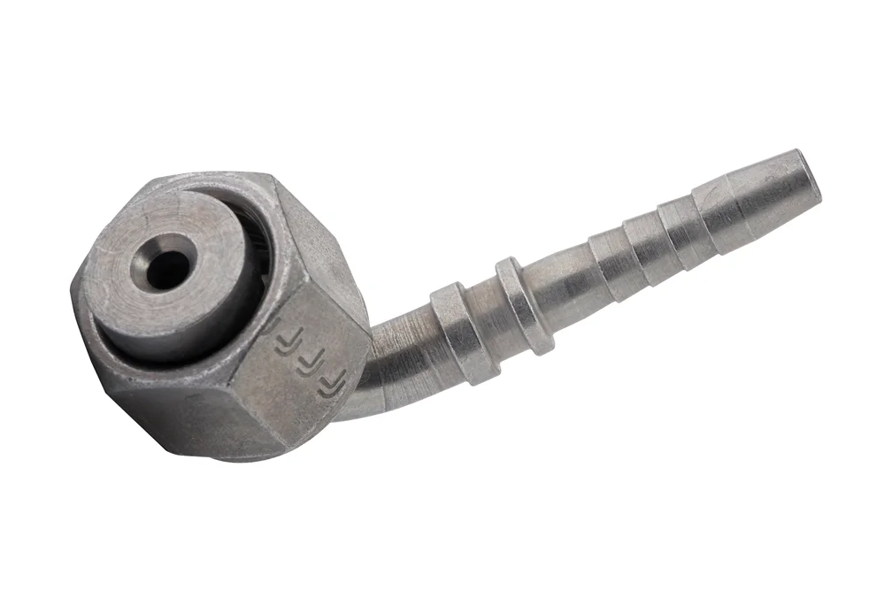 ORFS 90° Hydraulic Fitting ZOW210, Carbon Steel, Zn-Ni Coated