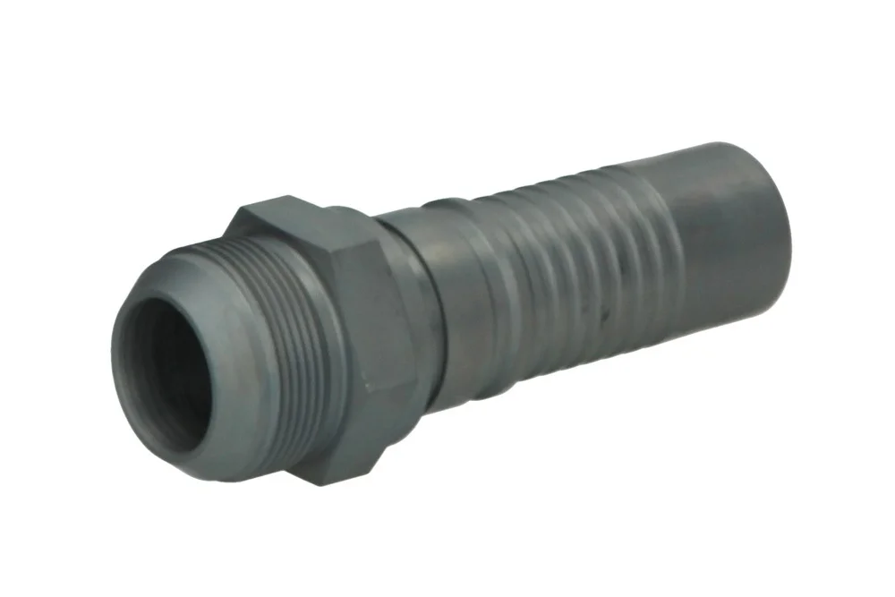 JIC Interlock Male UNF Straight End, Carbon Steel