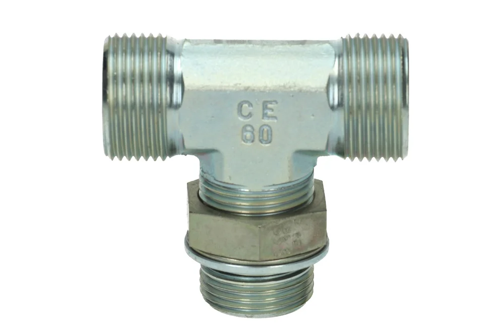 TE-MG carbon steel adjustable screw tee connector