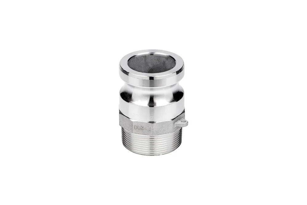 CAMLOCK F Connector Plug with Male Thread, Aluminum