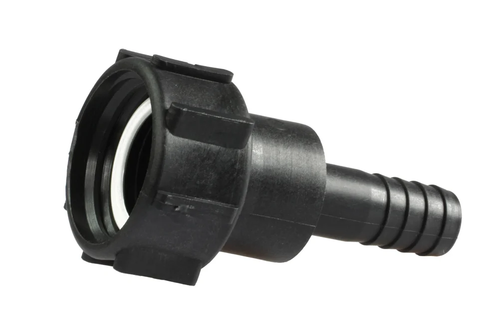IBC connector for GW pallet tanks with hose outlet, polypropylene