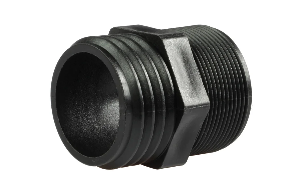 IBC connector for pallet tanks with GZ/GZ, made of polypropylene