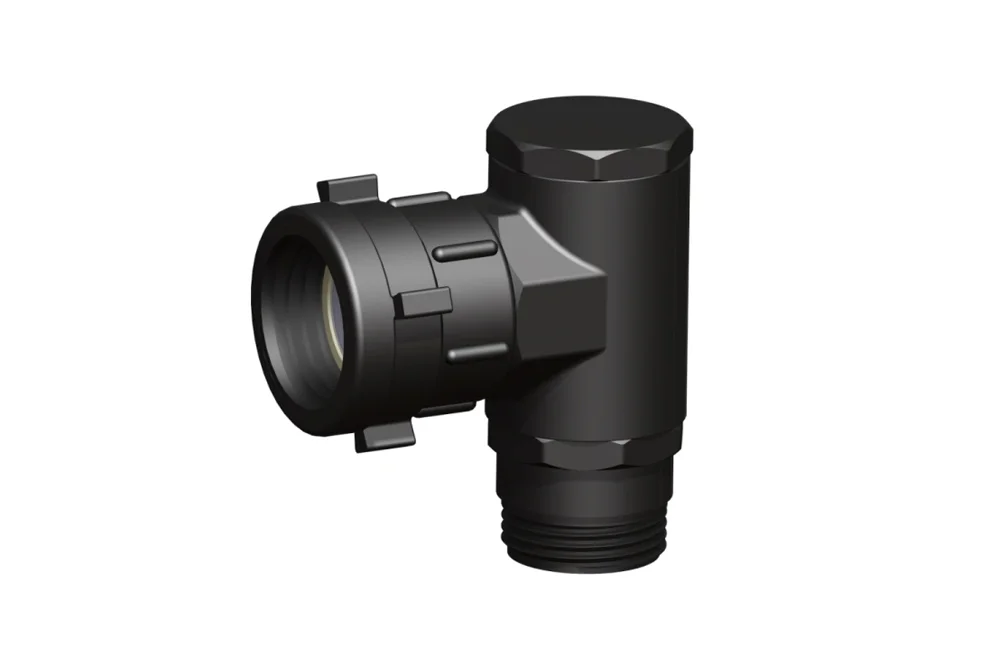 IBC 90° Adapter for Pallet Boxes, PP, GW/GZ Threads