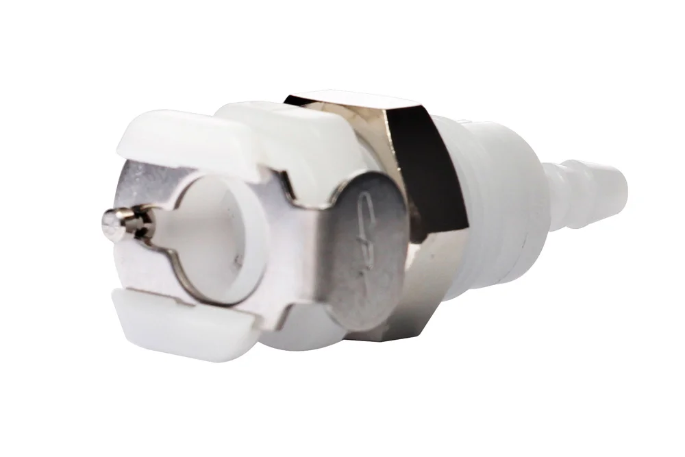 PMC Series DN 3.2 Acetal Bulkhead Hose Socket with Valve