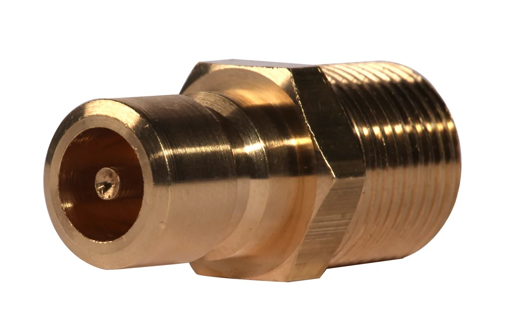 Quick Connector Plug for Injection Molds with Male Thread & Valve, DYROS 40 Series