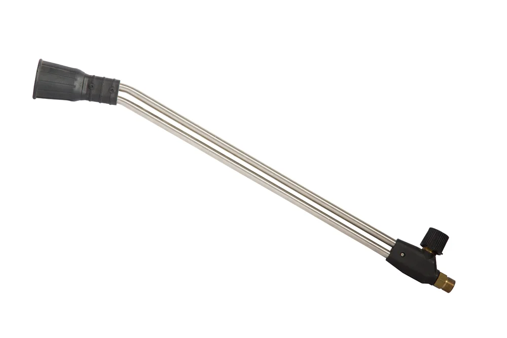 Double Bent Lance with Knob, GZ M22x1.5 Inlet, Stainless Steel