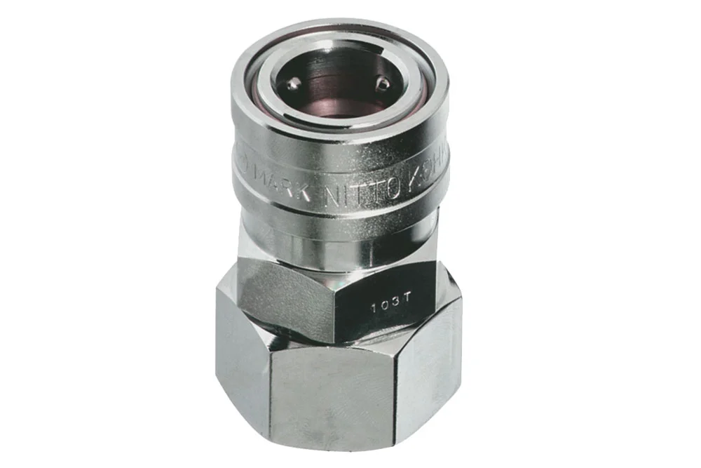 Quick Coupling Socket with BSPT Female Thread Valve, NITTO KOHKI HI ...