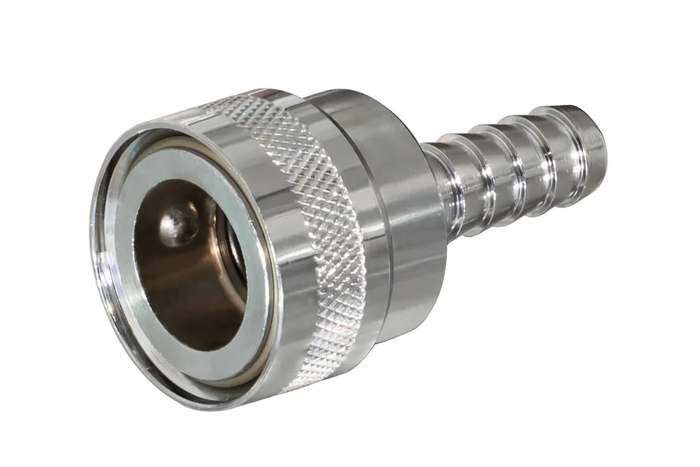 NiTO 1/2" Brass Water Quick Connector Socket with Hose Tail