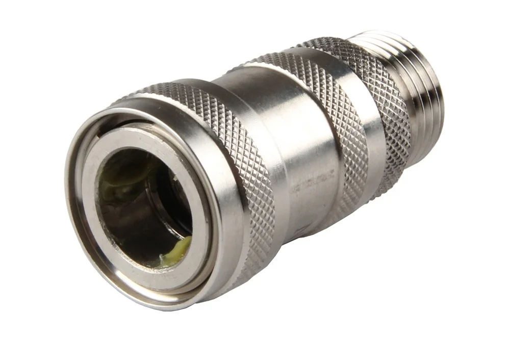 NiTO SS Quick Water Connector Socket with Male Thread, Stainless Steel