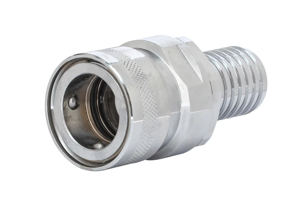 NiTO 1" Brass Water Quick Connector with Hose End & Shut-Off Valve