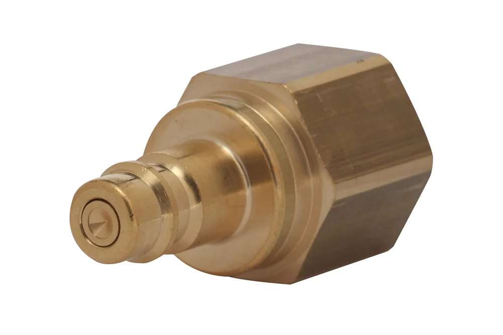 Double-Sided Quick-Connect Plug, Brass, BSP Female, Series 25 DN 7.4