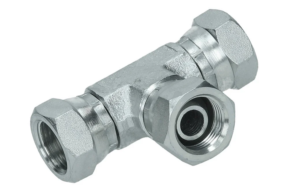 Adapter - Tee T with a female BSP thread, steel carbon, type A117